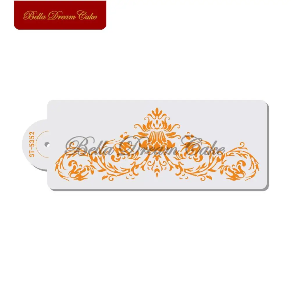 

Retro Crown Cake Stencil Chocolate Plastic Cake Mold Wedding Decoration Cake Stencils Template Cake Decorating Tool Bakeware