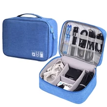 

Portable Men Women Digital Travel Organizer Bag waterproof Storage USB Cables Wire Charger Power Battery Zipper Sorting Luggage