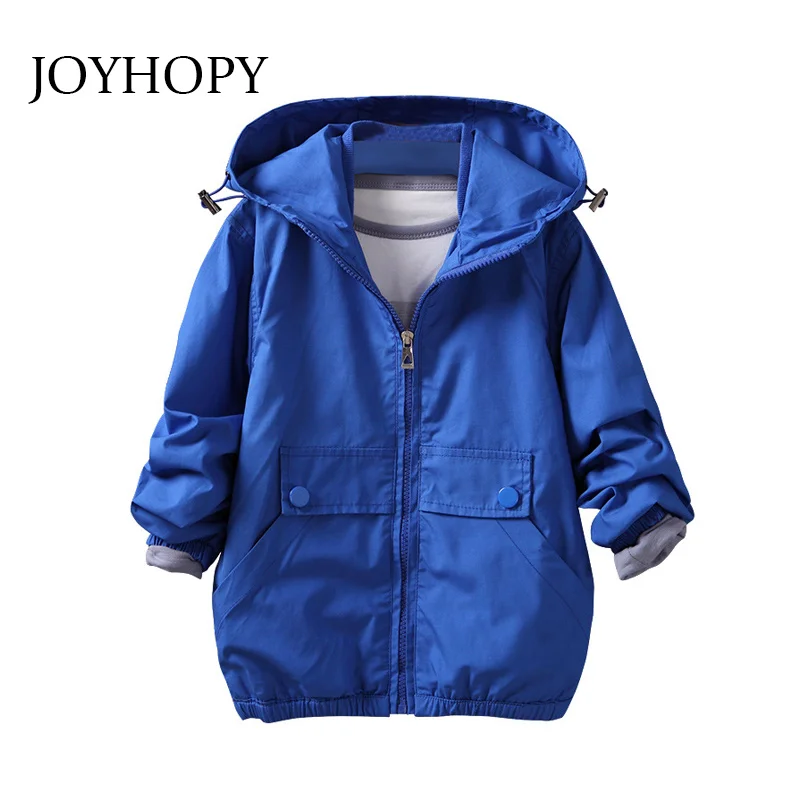 

JOYHOPY Baby Boy Jackets Coat Hooded Waterproof Windproof Kids Outerwear Spring Autumn Children Clothing Boys Clothes