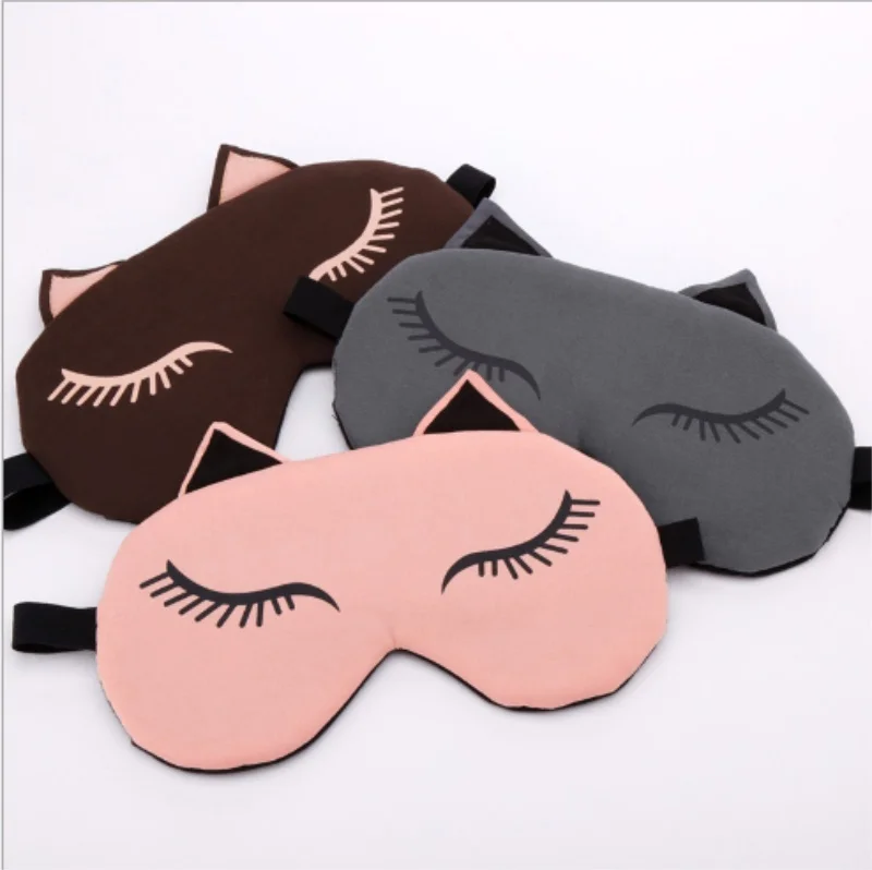 Cute Cat Sleeping Eye Mask Blindfold Cartoon Ice Hot Bag Traveling Sleep Aid shield eyeshade relieve fatigue / by dhl 200pcs | Красота и