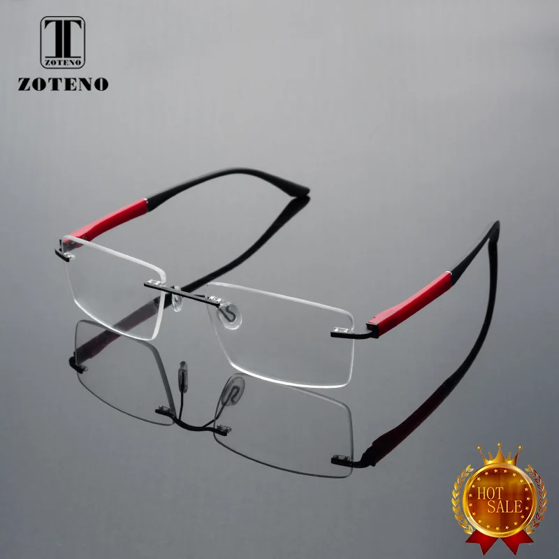 

Rimless Men Eyeglasses Frame Fashion Brand Square Designer Myopia Computer Clear Optical Prescription Eyewear Frames #88012