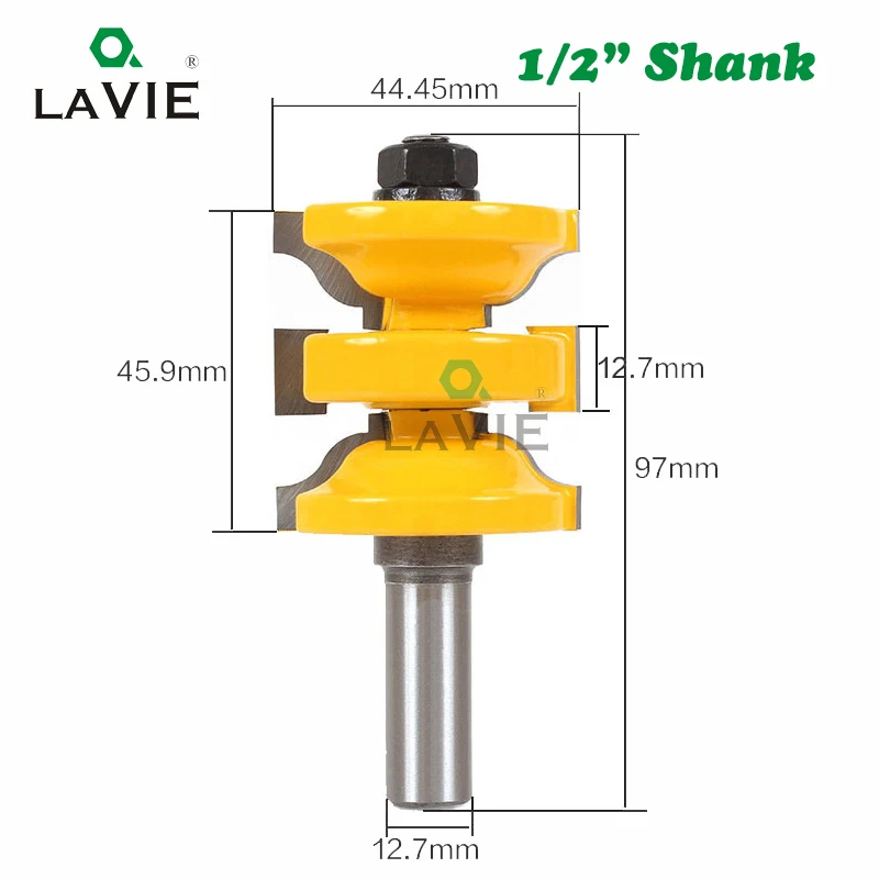 LAVIE 3pcs 12mm 12.7mm Shank Entry Interior Tenon