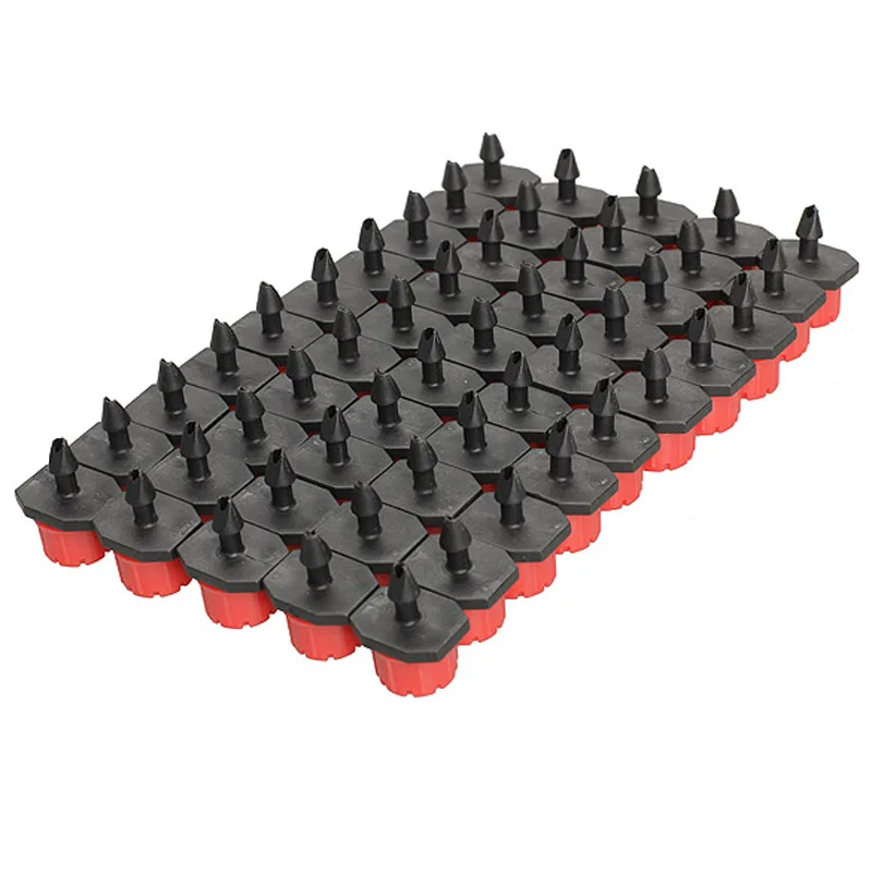 New 50Pcs Garden Micro Dripper Drip Head 1/4 Inch Hose Irrigation Misting