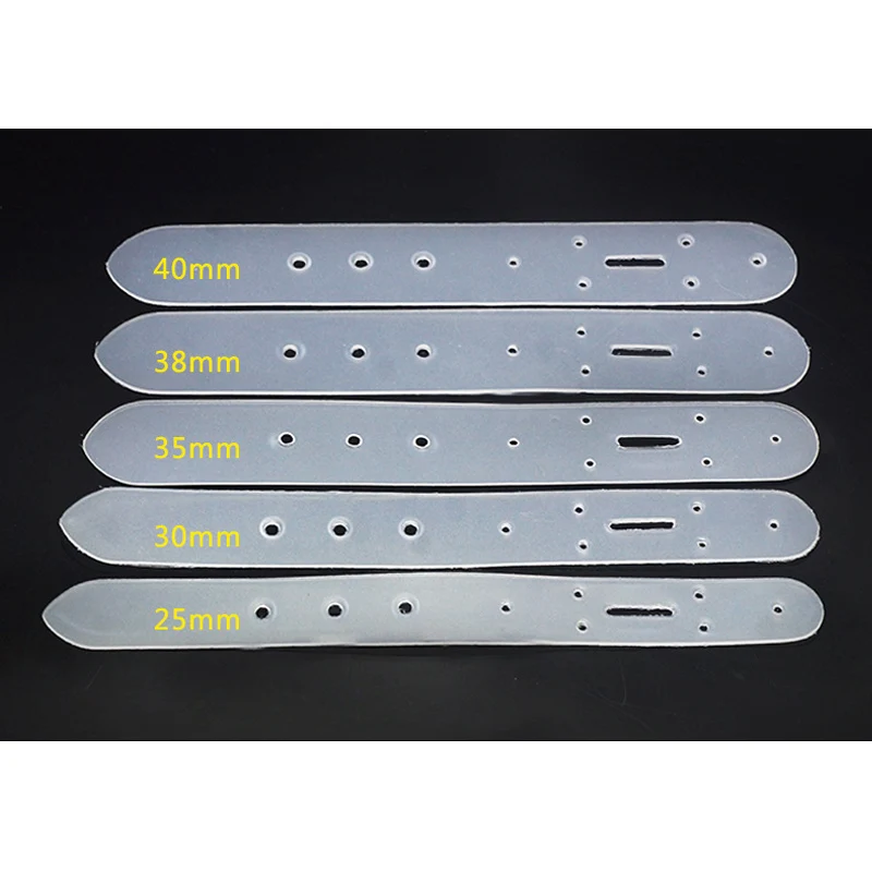 5pcs/set Plastic Leather Belt Buckle Head End Orientate Punch HoleTemplates Leather Crafts Stencil Tools 25/30/35/38/40mm