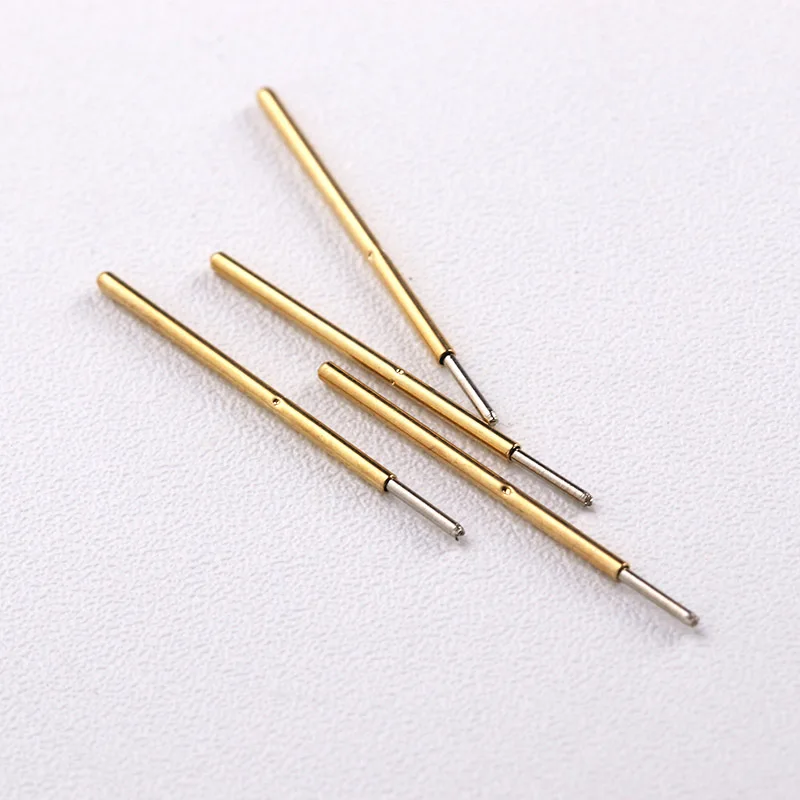 100 Pcs/Package Test Needle Spring P50-Q1 New Nickel-Plated Probe Needle Total Length 16.35mm DIY Detection Electronic Tool