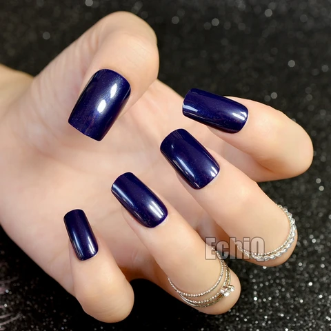 Head UV False Nails Middle-long Full Cover Pink Fake Nail Acrylic Nail Tips Fuax Ongles Finger Art 24pcs/set