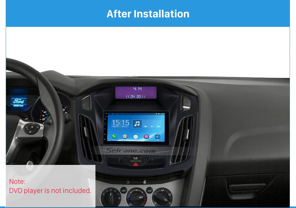 Seicane 2 DIN 173*98 мм Черный Автомобильный fm-радио фасции для 2011 2012 2013 Ford Focus Install Dash Trim Kit аудио рамка панель