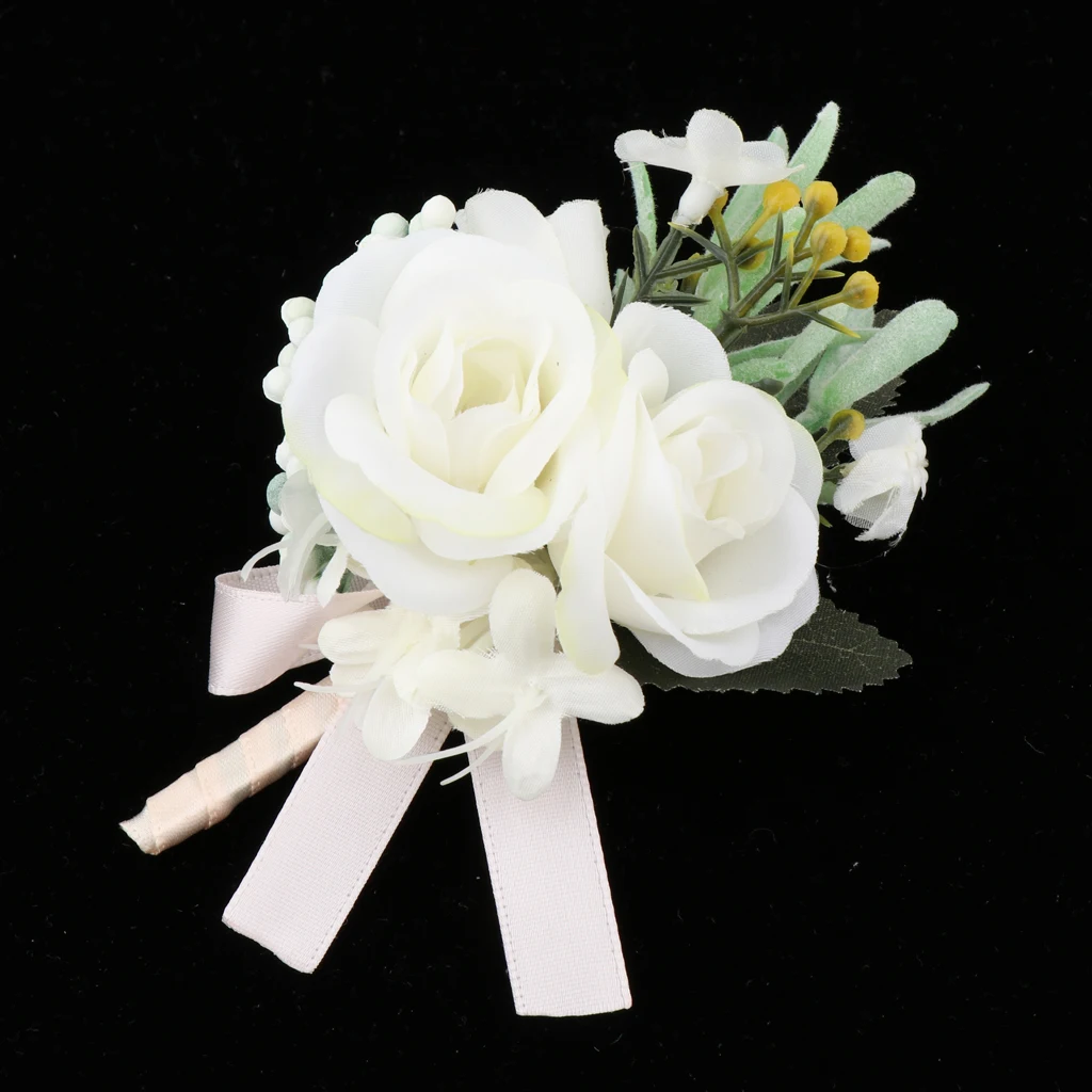 Bridal Bridesmaids Groom Boutonniere Man Buttonholes Wedding Flowers Party Decoration