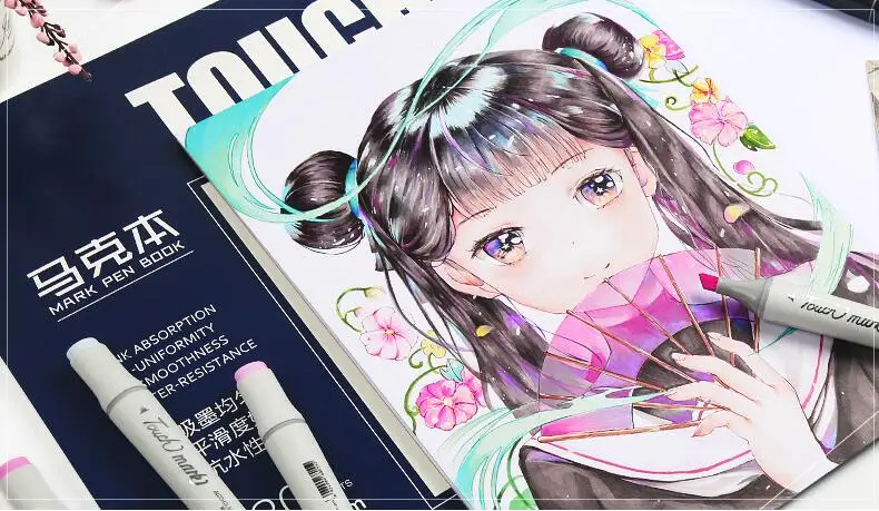 Mark Pen Book Professional Marker Pen Drawing Book Marker Sketchbook A4 Mark Pen Book Professional Marker Pen Drawing Book Marker Sketchbook A4