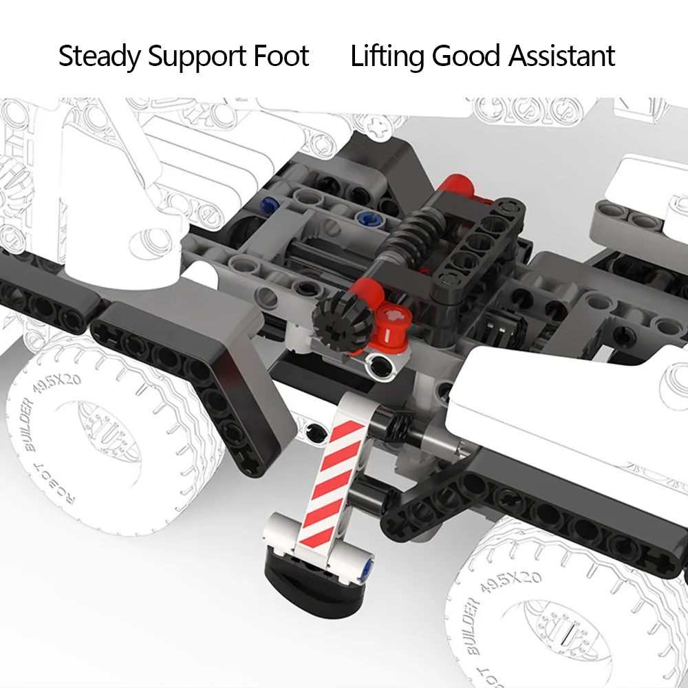 Original Xiaomi Mitu Rice rabbit Building Block Engineering Crane 360 Degree Rotati Flexible Steeri