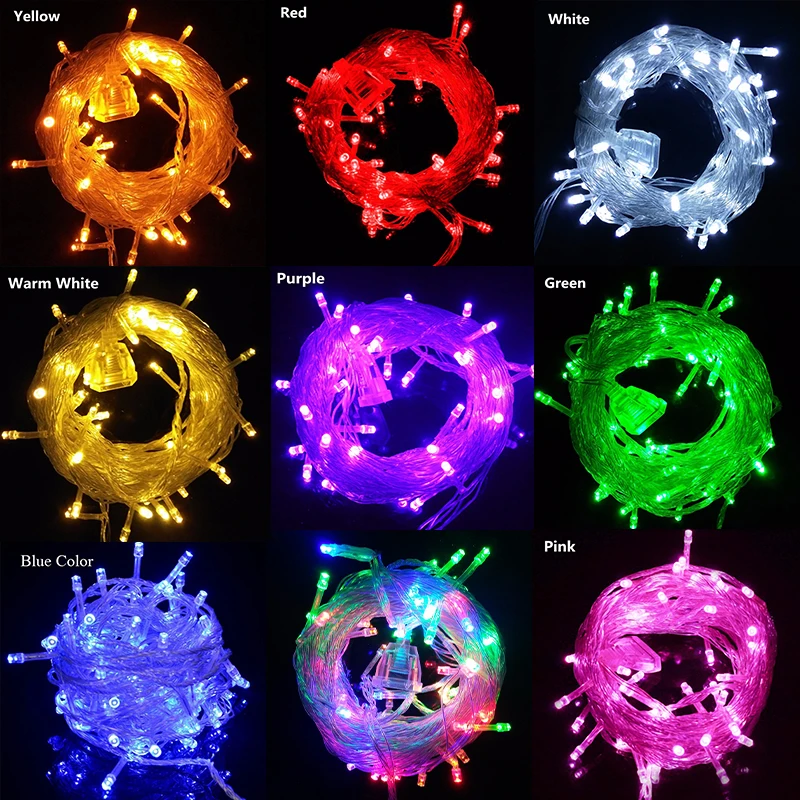 

10M 100LEDs EU Plug String Light Waterproof 110V Connectable with Tail Plug Home Outdoor Christmas Decoration Fairy LED D40