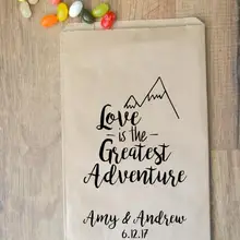 Пользовательские долго и счастливо свадьбы попкорн Конфеты стол лечить подарок бар сумки день рождения Свадебный душ Bakery Cookie сувениры пакеты