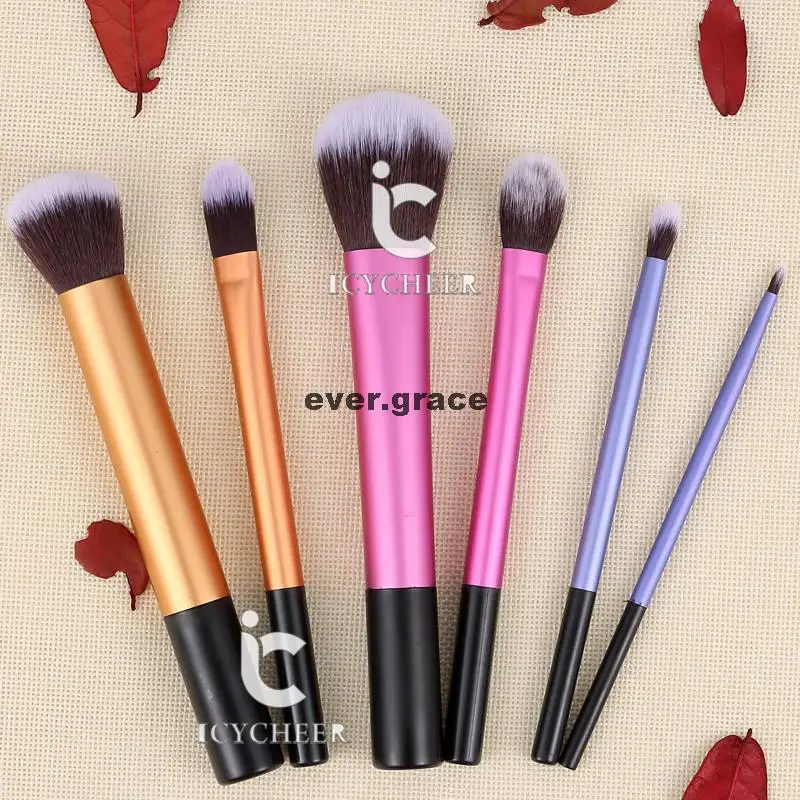 

ICYCHEER 6pcs Makeup Face Powder Brushes Set Eyeshadow Foundation Blush Brush Cosmetics
