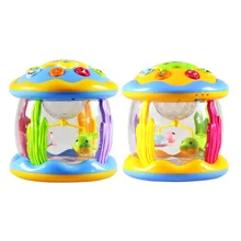 Dream Ocean парка детские игрушки вращающийся свет музыка ударник Барабаны раннее образование просвещение игрушки подарок