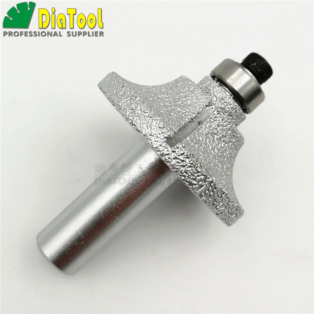 DIATOOL Vacuum brazed diamond router bits 12.7mm shank for edge profile
