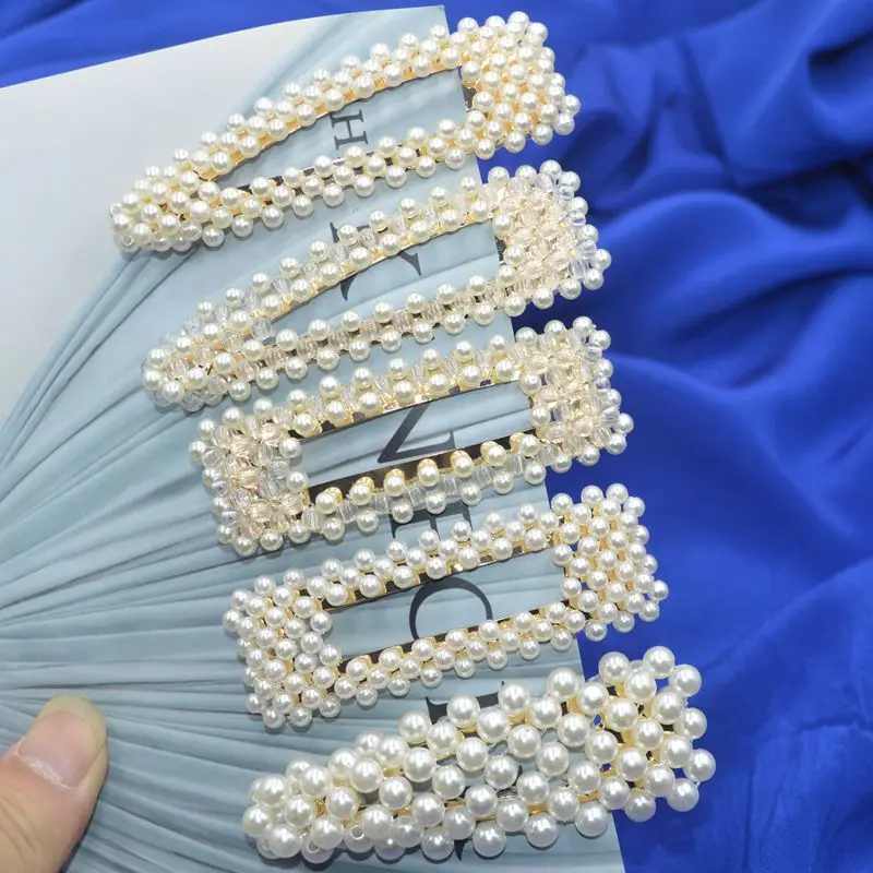 

Pearl Hair Clip 5 Pcs/set Korean Fashion Imitation ABS Pearl Beads Hairpin Girl Accessories Handmade Hair Clip for Girl
