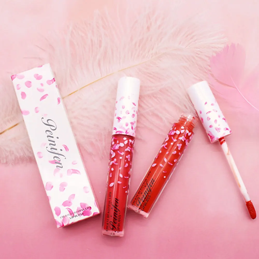 Lip Gloss Makeup Lipstick Cherry Blossoms Petal velvet sweet and smooth lipstick Lip Balm Moisturizing Lip Tint Long-lasting Lip
