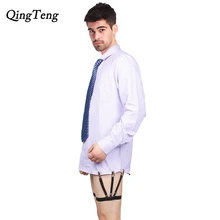 Брендовая мужская рубашка с держателем, армейские подтяжки, нейлоновая регулируемая эластичная форма, деловая подвязка, подвязки для мужчин