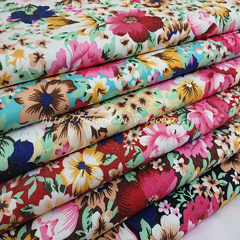 

2019 Patchwork Tissus Fabric Free Shipping New Pastoral Soft Medium Thick Washed Jeans Clothing Pure Cotton Skirt Pants Fabrics