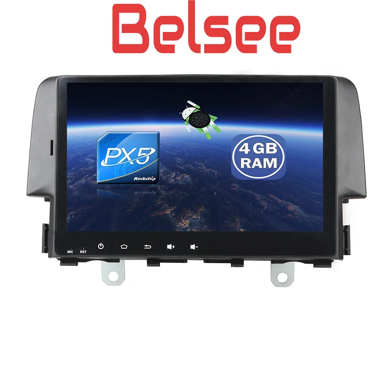 Belsee для Honda Civic сенсорный экран автомобильный стерео 8,0 Android блок 8 Core gps-навигация Авторадио Bluetooth WiFi ips 4 Гб