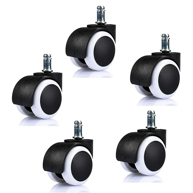 4 5pcs 2 mute replacement office chair wheel swivel casters rubber