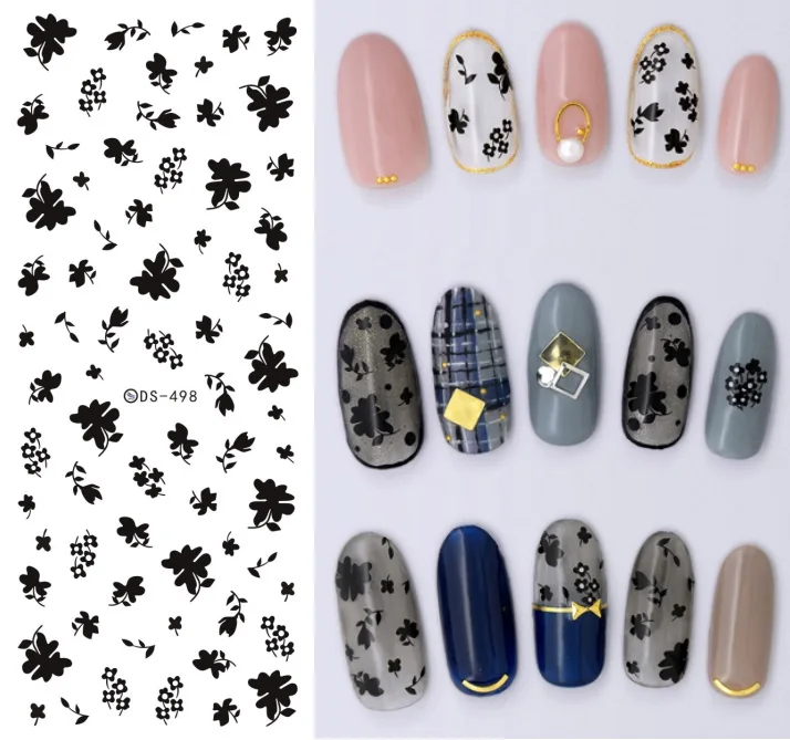 

Florals Patterns! Nails Art Manicure Water Decal Decorations Design Water Transfer Nail Sticker For Nails Tips Beauty