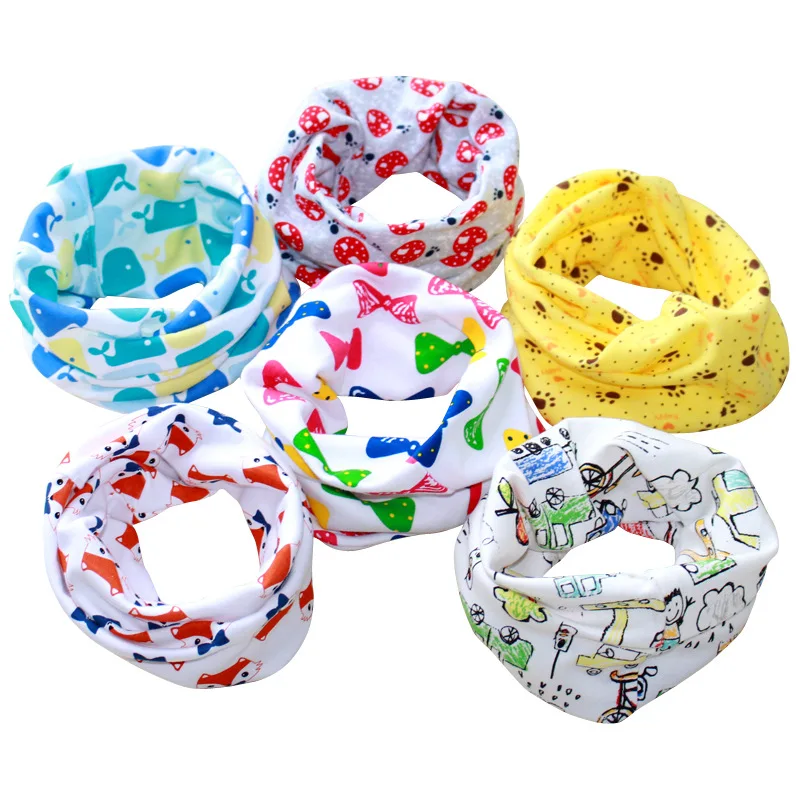 New Fashion Spring Autumn Winter Baby Scarf Kids Child Cotton Scarf Boys Girls O Ring Scarf Children Collars Warm Neck Scarf