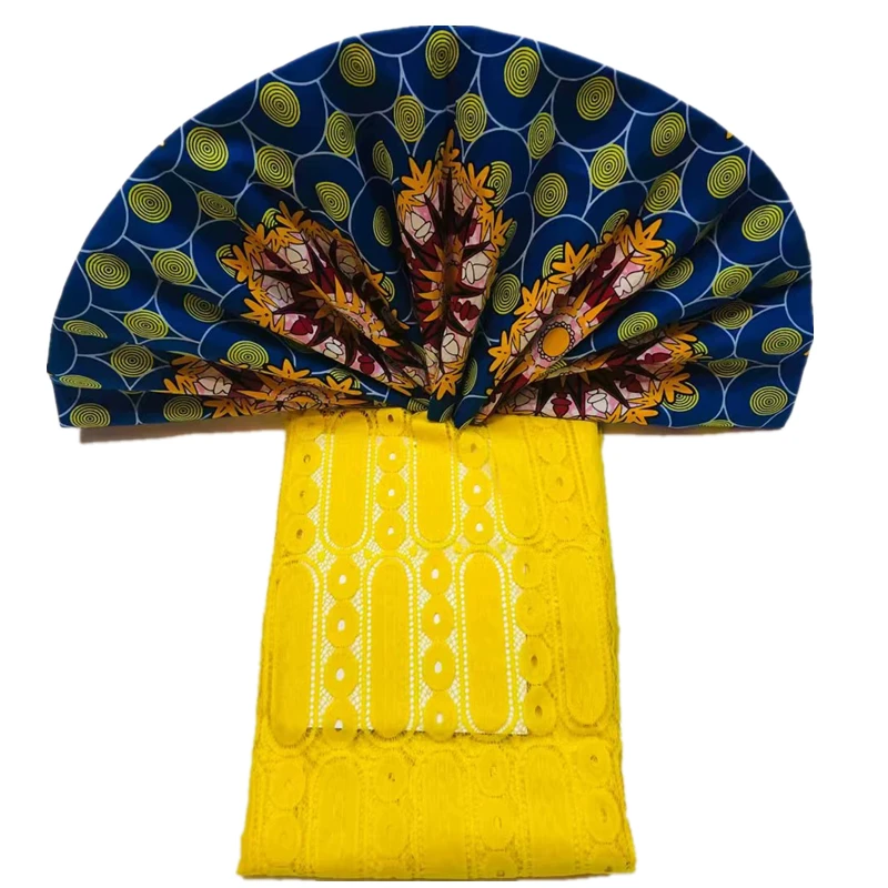 Горячая швейцарская вуаль из полиэстера Кружева полые Дизайн 3 ярдов+ 2,5 ярдов африканская Анкара ткань восковой печати ткань печать хлопок