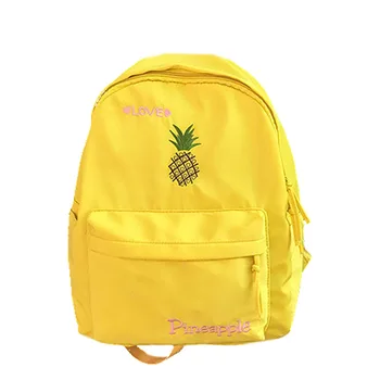 

5PCS / LOT High Capacity Casual Nylon Women Backpack Cute Cartoon Fruit Bird Embroidery Girl Student Shoulder School Backpack