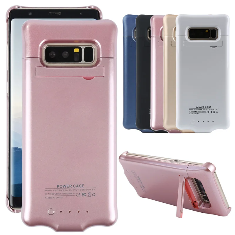 чехол зарядка Батарея Зарядное устройство для samsung Galaxy Note8 5200 мАч Мощность Bank Дело