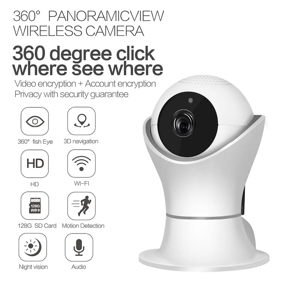 360 Крытый уход за ребенком устройство Семья wifi инфракрасный аудио 1080P HD IP камера PTZ