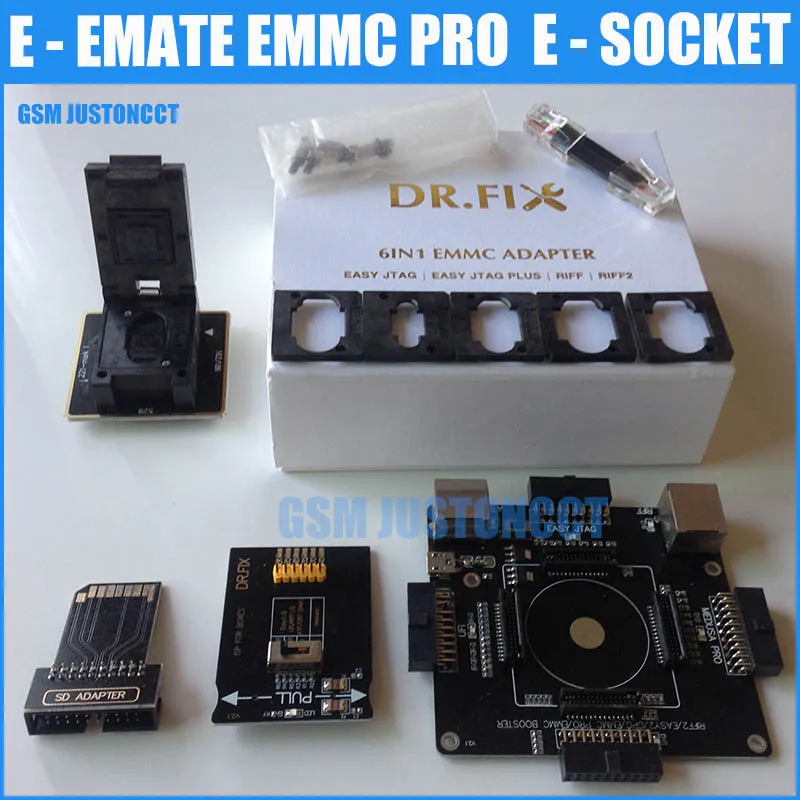 E-MATE Pro Box Emate E-Socket 6 в 1 без сварки BGA169E BGA162 BGA221 поддержка Medusa Pro Box/UFI/ATF/легкий JTAG Plug/RIFF-бокс