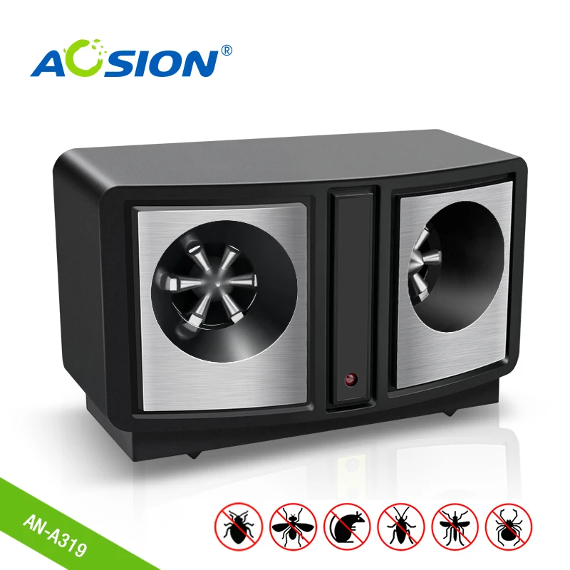 

Free Shipping Aosion Dual speaker ultrasonic pest reject rat mice mouse mosquito fly moth repeller repellent