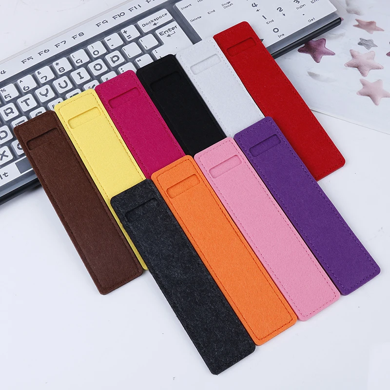 

5pcs/lot High Quality Felt Fountain Pen Pen Pouch Holder Single Hole Pencil Case Bags For Roller Ballpoint Pen Office Stationery