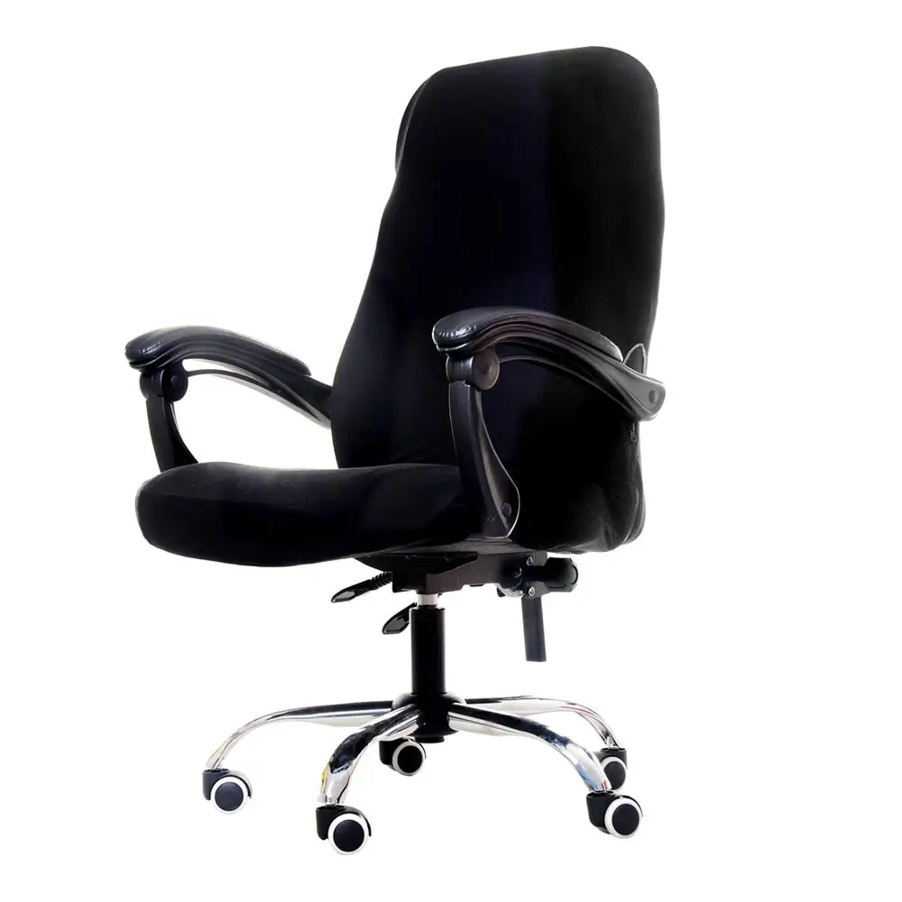 Офисный чехол для кресла, растягивающийся чехол для офиса, чехол на компьютерное кресло, однотонный чехол для кресла, большой размер для учебы, чехол для сиденья