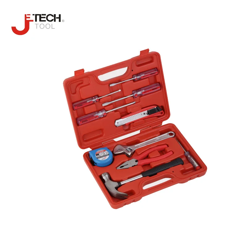 ФОТО Jetech tool high quality 10pc/set household tool repair tools kits set caixa de ferramenta combination hand tools case box