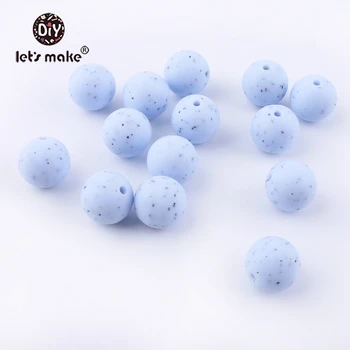 

Let's Make 15mm 10pcs Food Grade Silicone Pacifier Clip Necklace Baby Care Teether Silicone Beads Yellow Crib Toy Beads