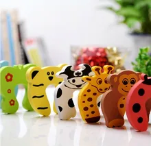 2014 6X Free Shipping cute animal designs Baby safety Door Jammer Guard Finger Protector Stoppers for random mixed-FMJ01