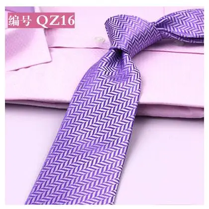 Новые высококачественные свадебные галстуки для мужчин, галстуки для досуга 8 см, чистый цвет, фиолетовый галстук, галстук - Цвет: Розовый