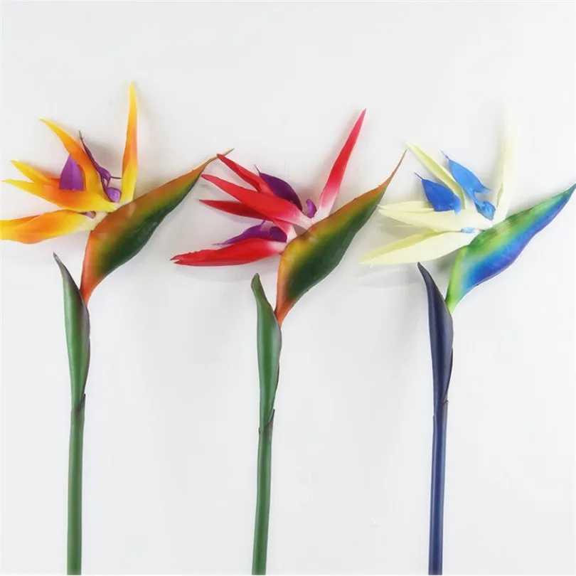 5pcs Plastic Bird of Paradise Flower Artificial Strelitzia Reginae