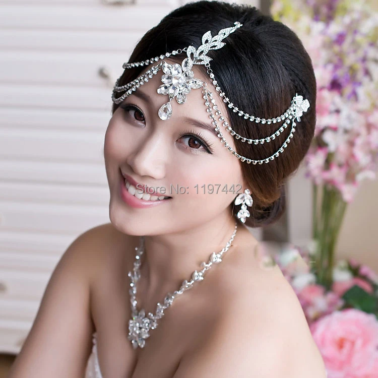 Hot New Wedding Tiara Bridal Hair Jewelry Luxury New Wedding Tiara Bridal Hair Jewelry Luxury Accessories Fashion Head Chain