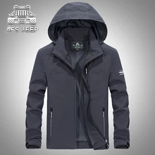 Lose Plus Größe 4XL Frühling Männer Bomber Jacke Mit Kapuze Air Force lässige pilot mäntel marke afs jeep militärische taktische getriebe 2017
