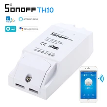 Sonoff TH10 Wi-Fi умный переключатель умный дом автоматизация 10А 2200 Вт беспроводной переключатель модули с датчиком температуры монитор влажности