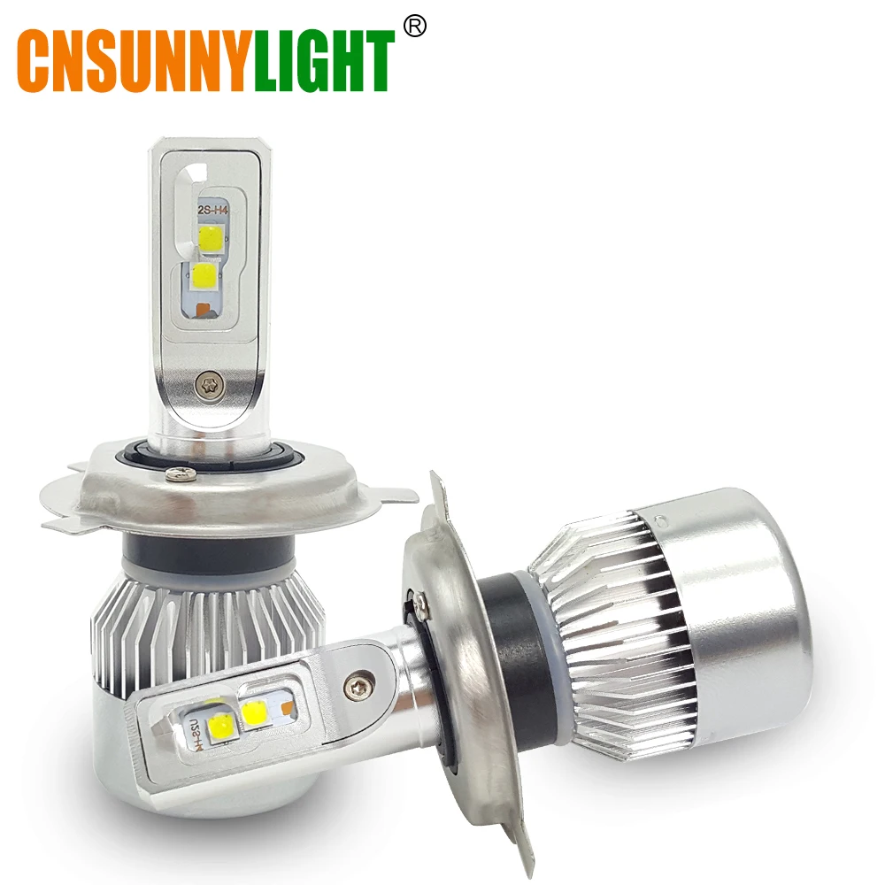 

CNSUNNYLIGHT H4 Car LED Headlight Bulbs H/L Beam 70W 9000LM Auto Headlamp 6000K Replacement Lights 12V with Good Lighting Vision