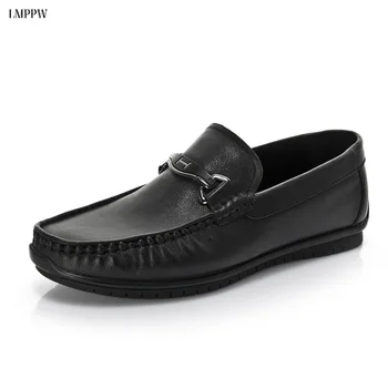 

Men Loafers High Quality Genuine Leather Shoes Men Flats Driving Shoes Mens Moccasins Shoes Genuine Leather Men's Flats Shoes2a