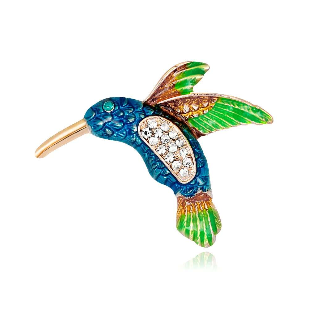 

Colorful Hummingbird Brooches Fashion Womens Accessories Jewelry Rhinestone Hummingbird Brooch Lapel Pin For Women Bird Brooch