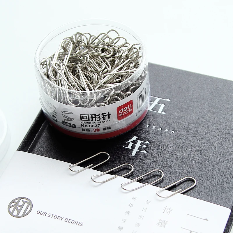 200pcs/pack Paper Clip Office Clips Stationery Supplies Office Suppliesclip stationeryclip