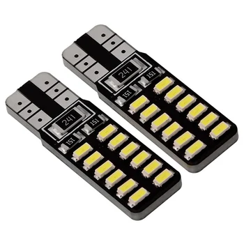 

10Pcs/Lot 3014 24SMD W5W T10 Led Clearance Lights 12V Car Light Signal Lamp