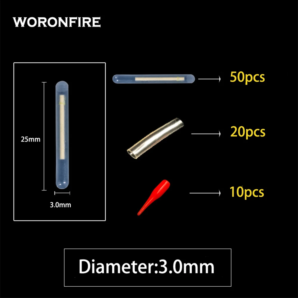 20/50pcs 4.5*37mm Fishing Float Fluorescent Lightstick Light Night Float Rod Lights Dark Glow Stick Fireflies For Fishing