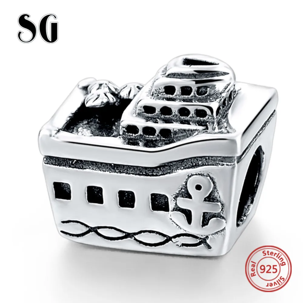 New Arrival Cruise Ship Sterling silver Charm Beads Fit Authentic Pandora Charms Bracelet Silver 925 Original Women Jewelry